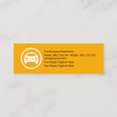 オーバーサイズアルファベット-Tはっきりした黄色タクシー スキニー名刺 (裏面)