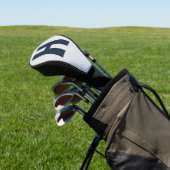 オーバーサイズイニシャルミニマリストシルバーグレーとブルー ゴルフヘッドカバー (インサイチュ)