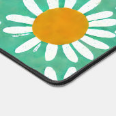 オーバーサイズデイジーフローラ水の色パターン デスクマット (コーナー)
