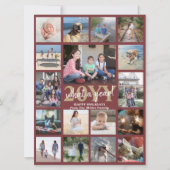 オーバーサイズフォトコラージュバーガンディ金ゴールド シーズンカード (正面)