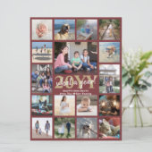 オーバーサイズフォトコラージュバーガンディ金ゴールド シーズンカード (スタンド正面)