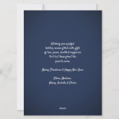 オーバーサイズ写真コラージュ何年海軍と白 シーズンカード (裏面)