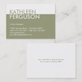 オーバーサイズ2トーンカラーブロックグリーンプロフェッショナル 名刺 (正面/裏面)