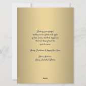 オーバーサイズWhat a Year Photo Collage Navy Blue金ゴールド シーズンカード (裏面)