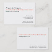 オーバーサイモダンズのマイクロドットさくらんぼ赤グレーカスタム 名刺 (正面/裏面)