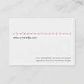 オーバーサイモダンズのマイクロドットさくらんぼ赤グレーカスタム 名刺 (裏面)