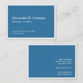 オーバーサイ縁どズ白無地のコルバルトブルークラシック 名刺 (正面/裏面)