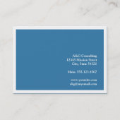 オーバーサイ縁どズ白無地のコルバルトブルークラシック 名刺 (裏面)