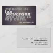 オーバーサクールイズはっきりしたタイポグラフィ名刺 名刺 (正面/裏面)