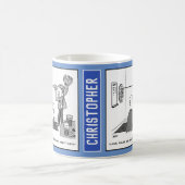 オーバーサ遊イズのダーツ付きマンズダーツ。 コーヒーマグカップ (中央)