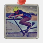 オーバーザエッジ-スタントスクーターチャンプ メタルオーナメント (正面)