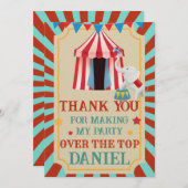 オーバーザトップ誕生日サーカス サンキューカード (正面/裏面)