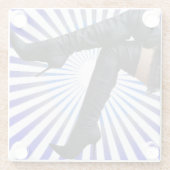 オーバーザニータイハイブーツ – ブルースターバスト ガラスコースター (裏面)