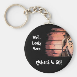 オーバーザヒルおもしろいレッドネック50誕生日 キーホルダー