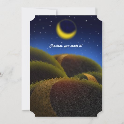 オーバーザヒルクラブ誕生祝い招待状 招待状 (裏面)