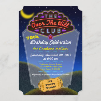 オーバーザヒルクラブ誕生祝い招待状 招待状