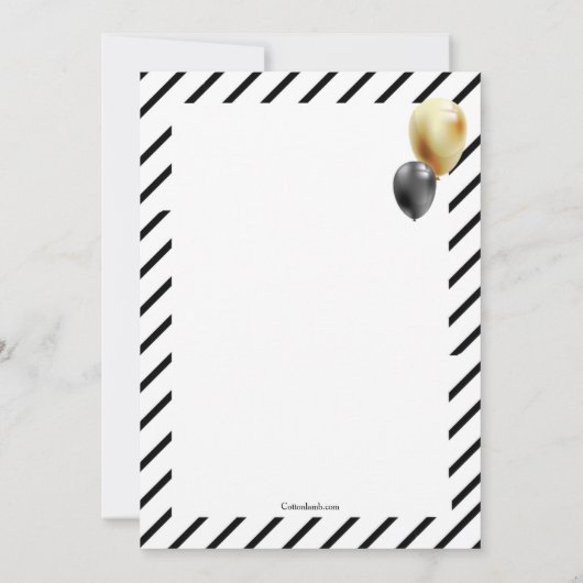 オーバーザヒルサプライズパーティの招待状 招待状 (裏面)