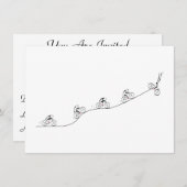 オーバーザヒルバイサイクリスト誕生日 招待状 (正面/裏面)