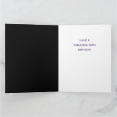 オーバーザヒルブラックハッピー50誕生日カード カード (内部)
