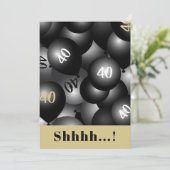 オーバーザヒルブラックバルーン招待状 招待状 (スタンド正面)