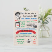 オーバーザヒルポリスコップ誕生日招待状 招待状 (スタンド正面)