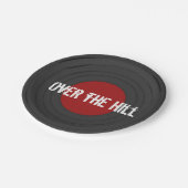 オーバーザヒルロックNロールレコードクラシック   ラウンド  ペーパープレート (アングル)