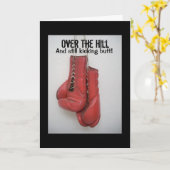 オーバーザヒル誕生日カードボクシング手袋 カード (黄色い花)