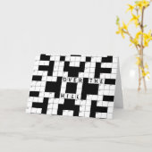 オーバーザヒル誕生日クロスワードパズル カード (黄色い花)