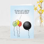 『オーバーザヒル40th Birthday Balloon Greeting Card』 カード (黄色い花)
