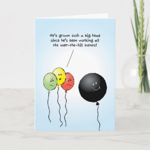 『オーバーザヒル40th Birthday Balloon Greeting Card』 カード