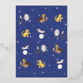 オーバーザムーンカスタムホイルベビーシャワー招待状 箔招待状 (裏面)