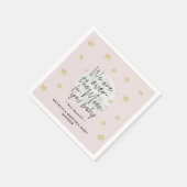 オーバーザムーンガールベビーシャワー紙 スタンダードカクテルナプキン (角)