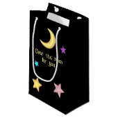 オーバーザムーンスターズプラネットカスタム文字 スモールペーパーバッグ (正面アングル)
