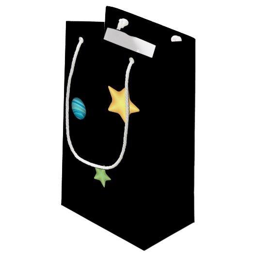 オーバーザムーンスターズプラネットカスタム文字 スモールペーパーバッグ (裏面アングル)