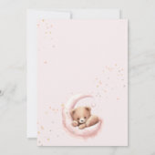 オーバーザムーンテディベアベビーシャワー招待状 招待状 (裏面)