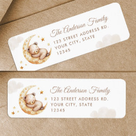 オーバーザムーンテディベア差出人住所 ラベル