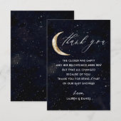 オーバーザムーンテーマベビーシャワーサンキューカード サンキューカード (正面/裏面)