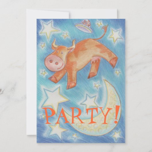 オーバーザムーンパーティの招待状 招待状 (正面)