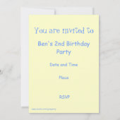 オーバーザムーンパーティの招待状 招待状 (裏面)