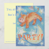 オーバーザムーンパーティの招待状 招待状 (正面/裏面)