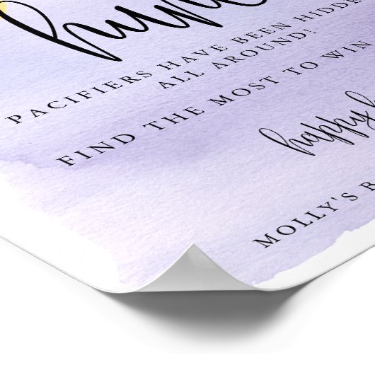 オーバーザムーンパープルベビーおしゃぶり狩りゲーム ポスター (角)