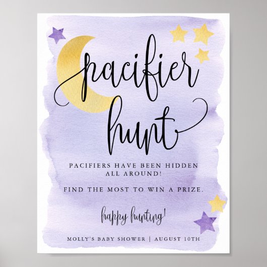 オーバーザムーンパープルベビーおしゃぶり狩りゲーム ポスター (正面)