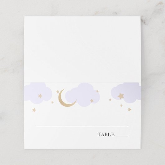 オーバーザムーンパープルベビー名座席表 プレイスカード (外部開封)