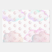 オーバーザムーンビューティフルパステル子供の誕生日 ラッピングペーパーシート (正面3)