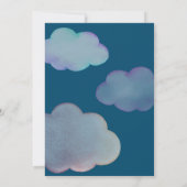 オーバーザムーンビューティフルパステル子供の誕生日 招待状 (裏面)