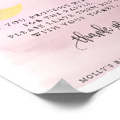 オーバーザムーンピンクベビーおむつラッフルディスプレイ ポスター (角)