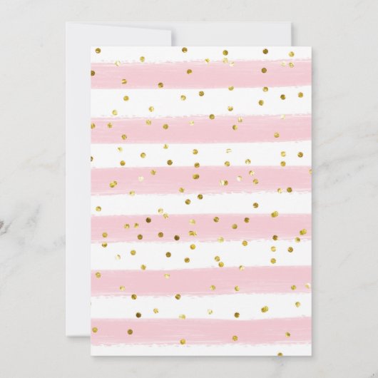 オーバーザムーンピンクベビーシャワー招待状 招待状 (裏面)