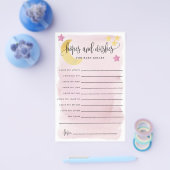 オーバーザムーンピンクベビー希望紙カード チラシ (シングル)