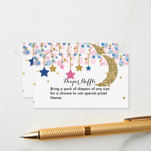 オーバーザムーンブルーピンクおむつラッフルエンクロージャC エンクロージャーカード (正面/裏面インサイチュ)