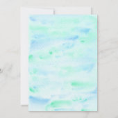 オーバーザムーンブルーボーイ宇宙ベビーシャワー 招待状 (裏面)